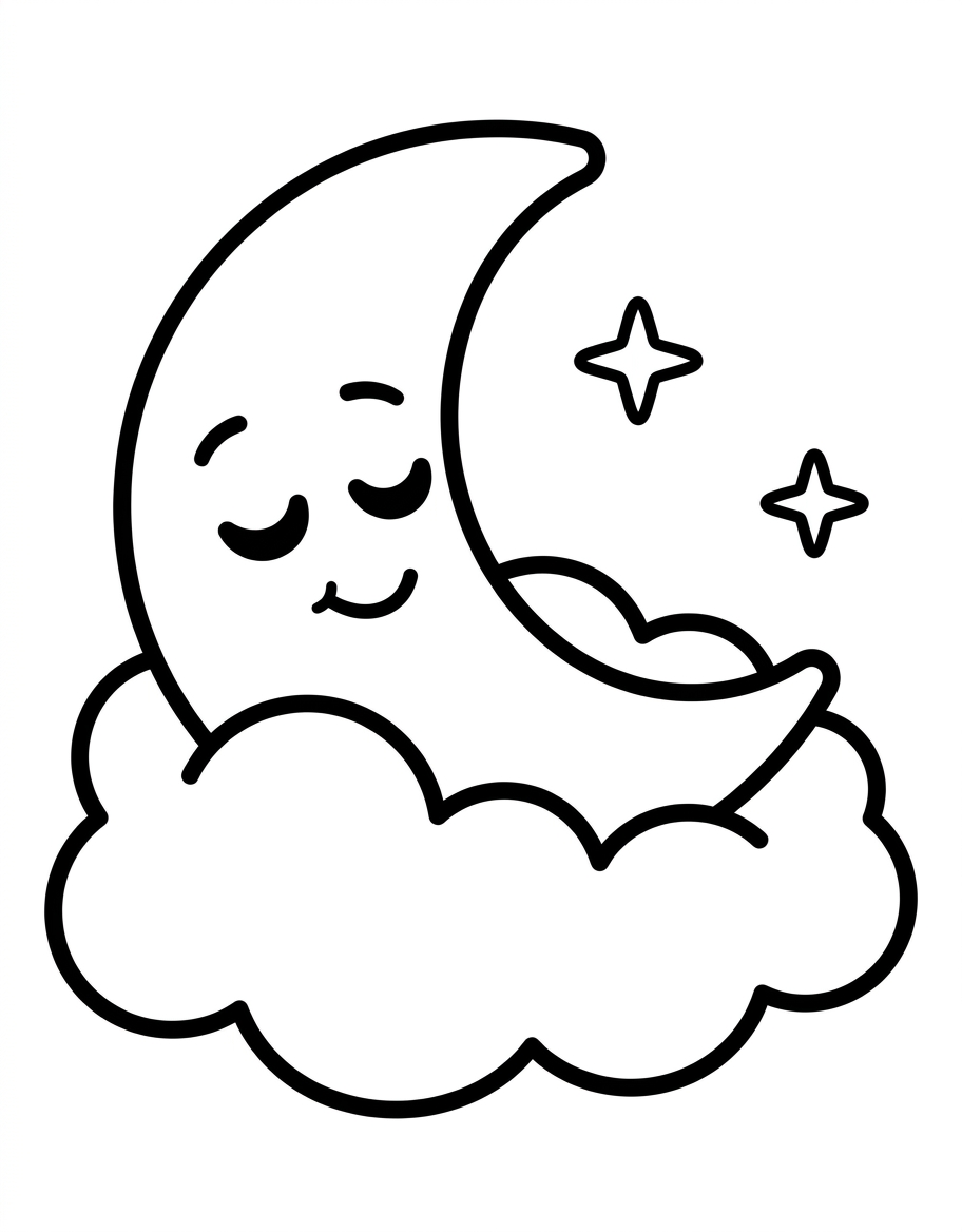 The sleepy moon