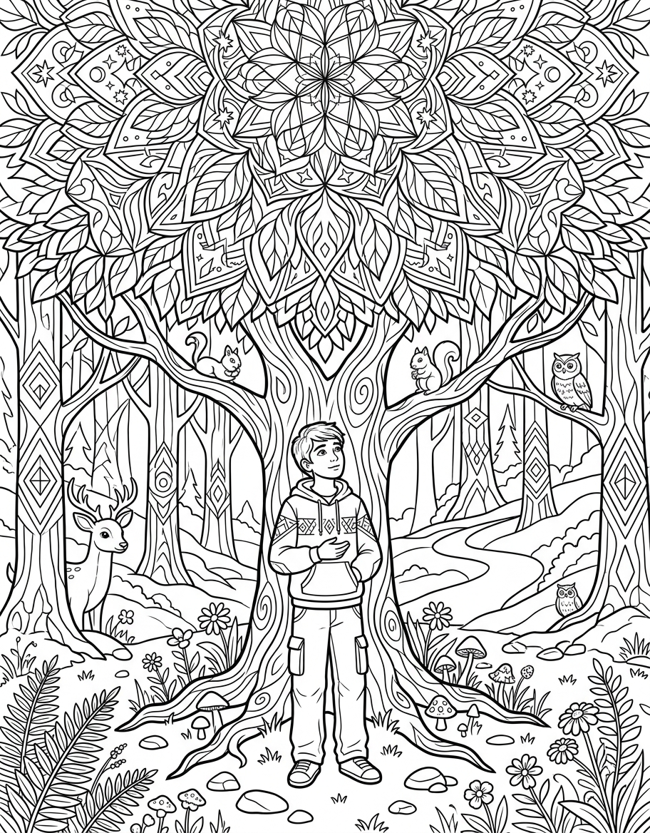 Sacred geometry forest