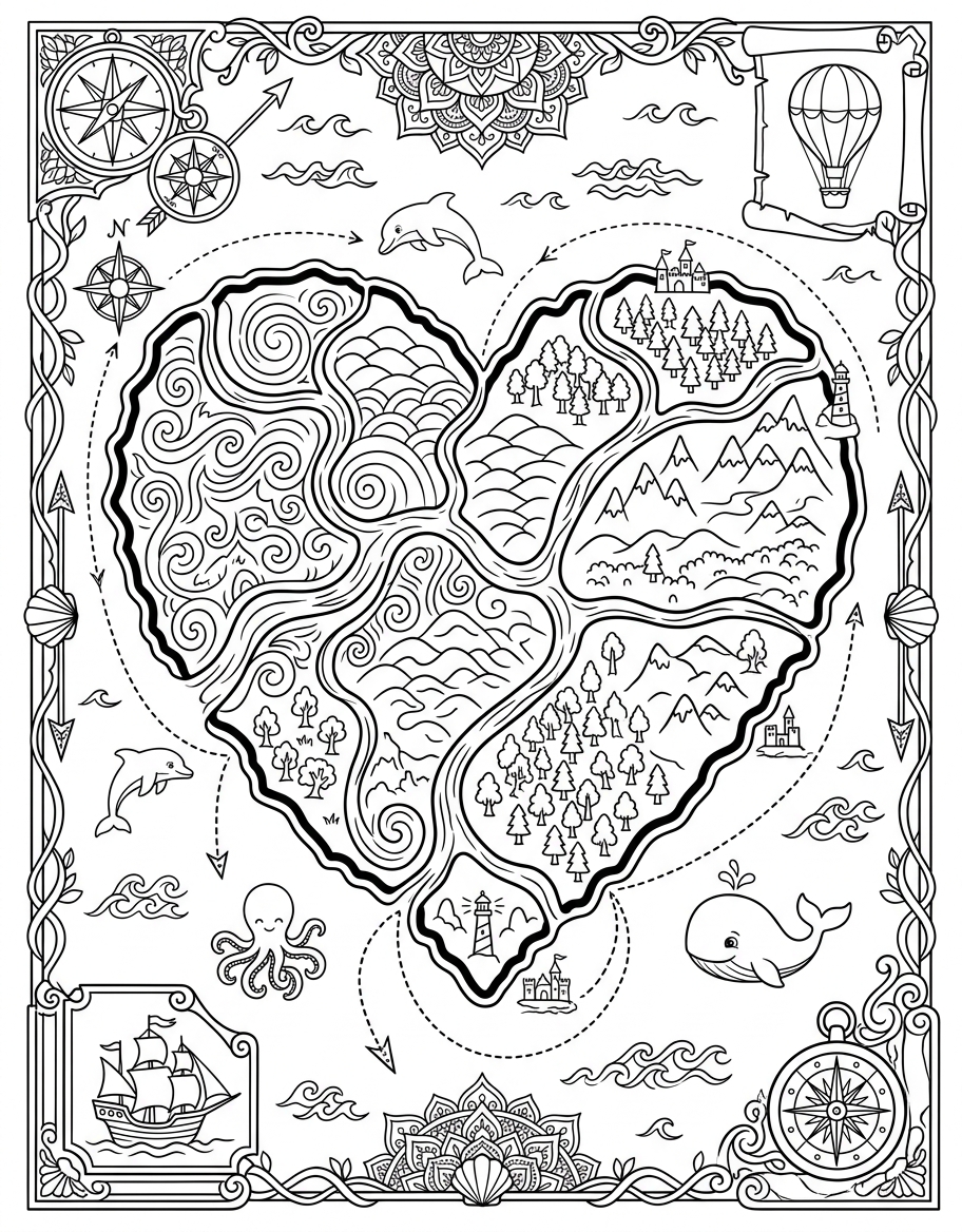 Map of the heart