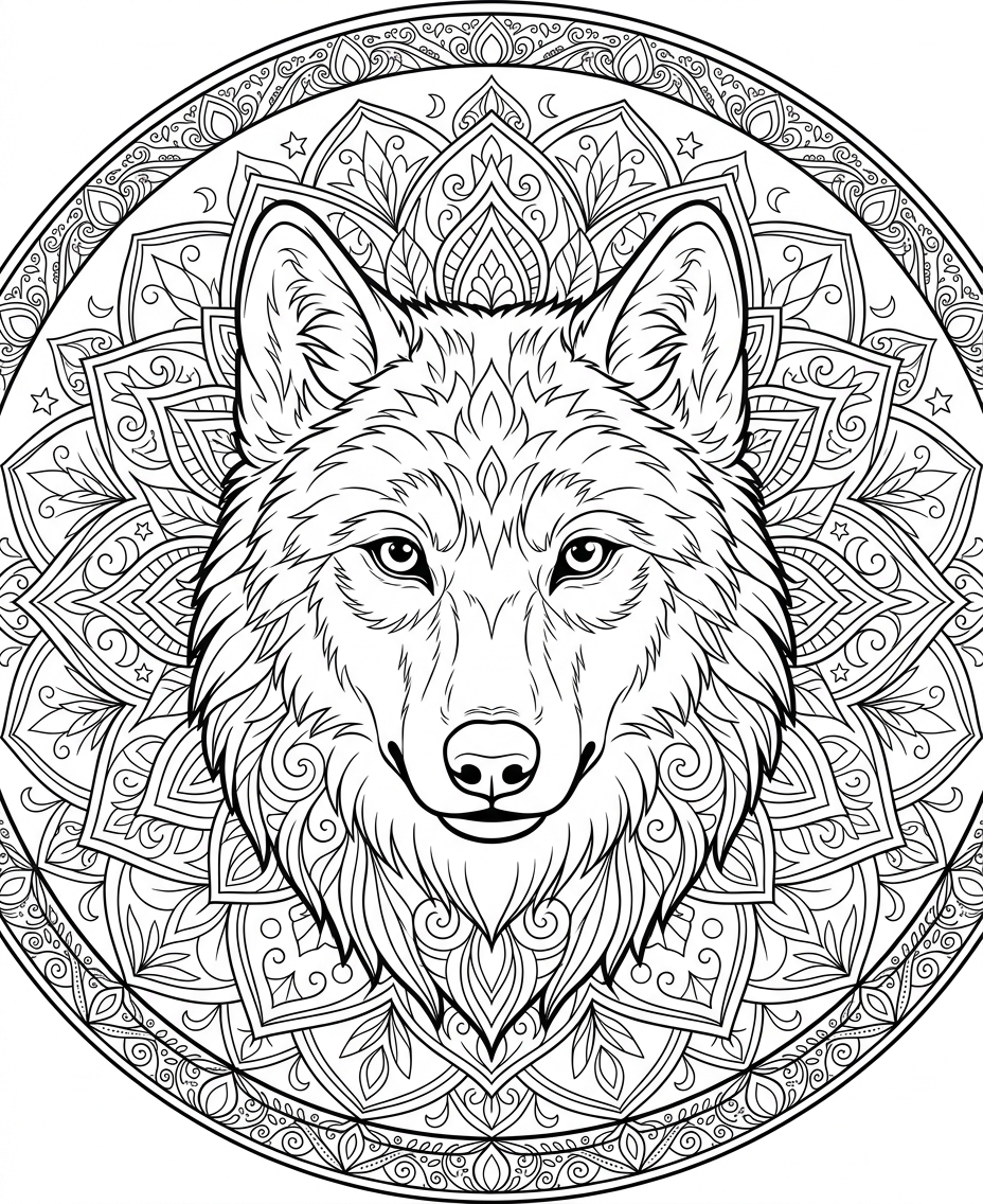 Mandala wolf