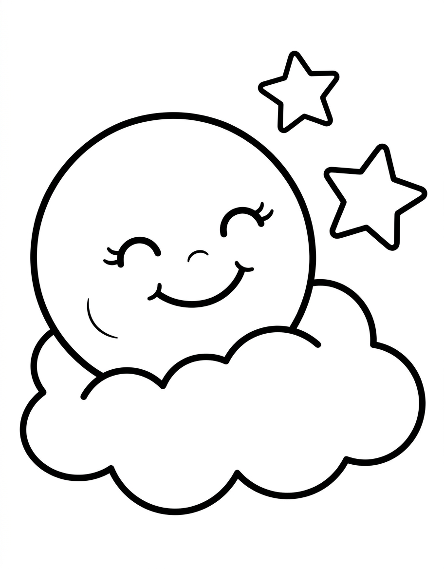 The sleepy moon