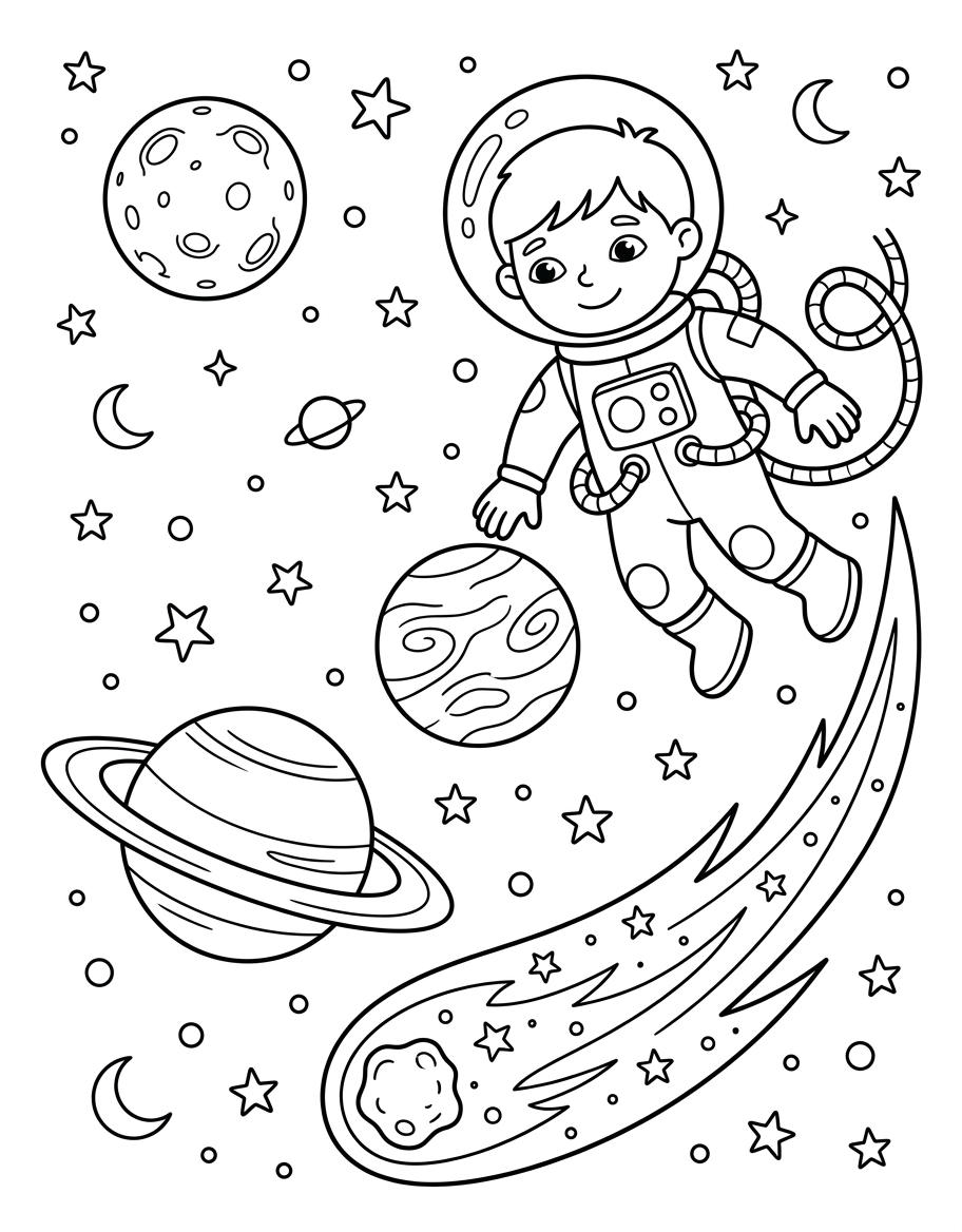 Brave little astronaut