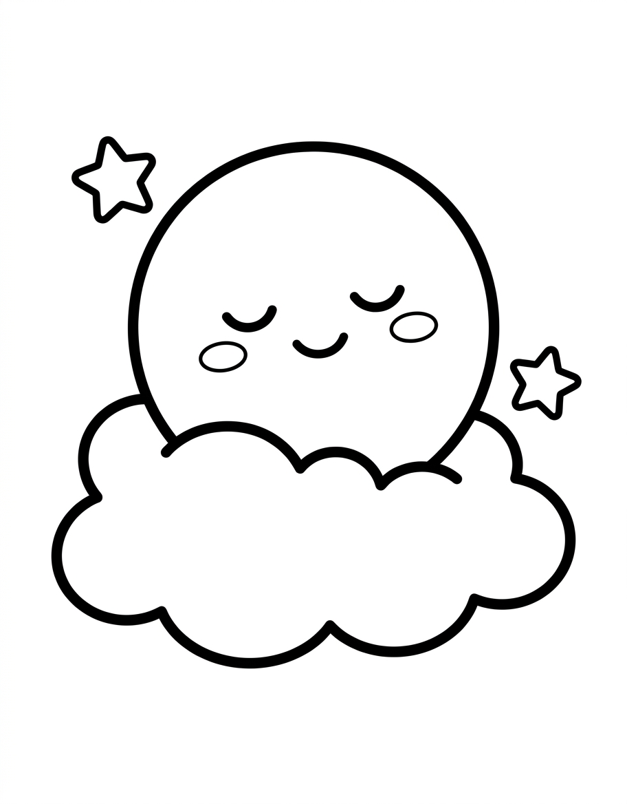The sleepy moon