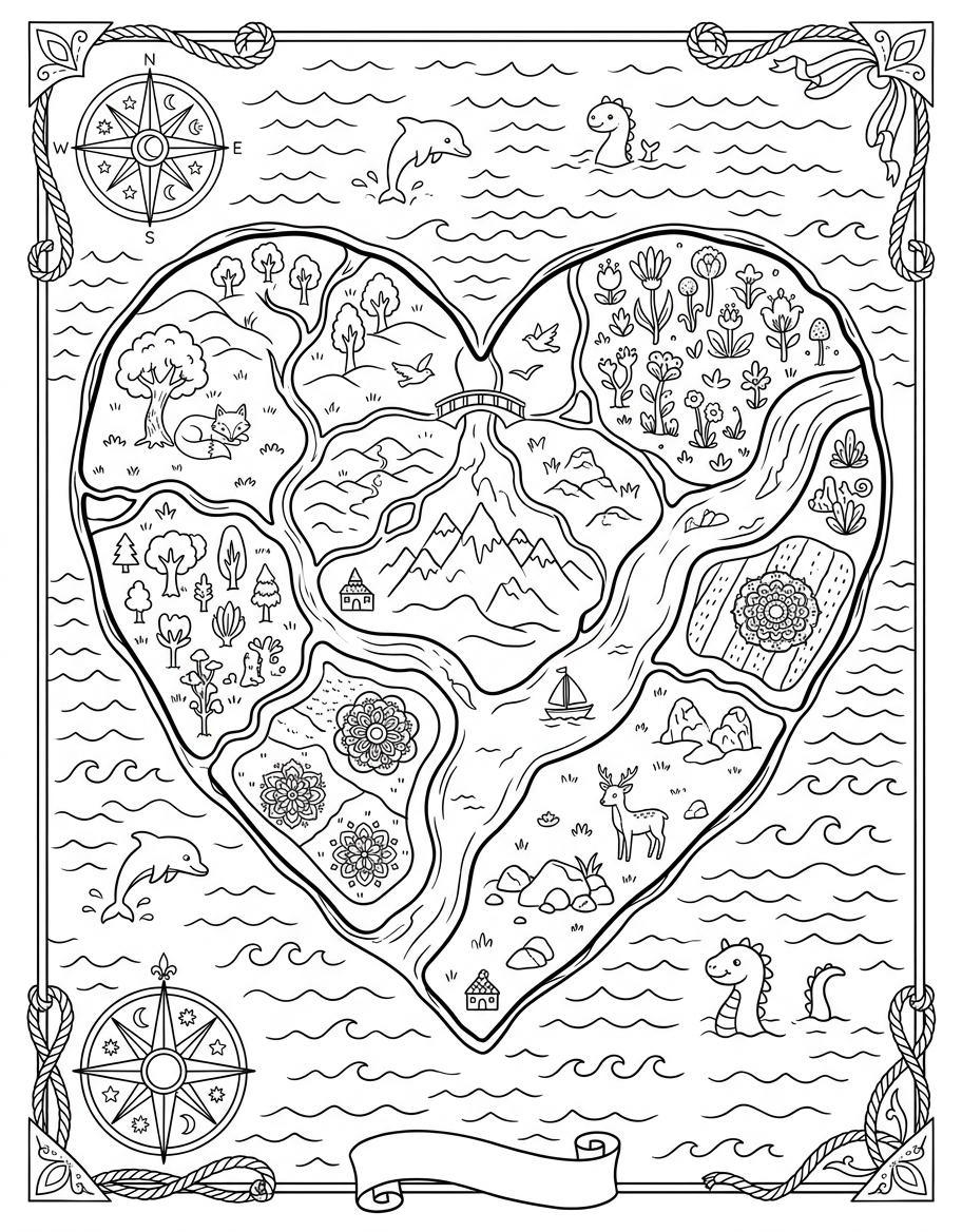 Map of the heart
