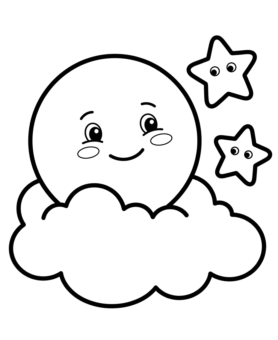 The sleepy moon