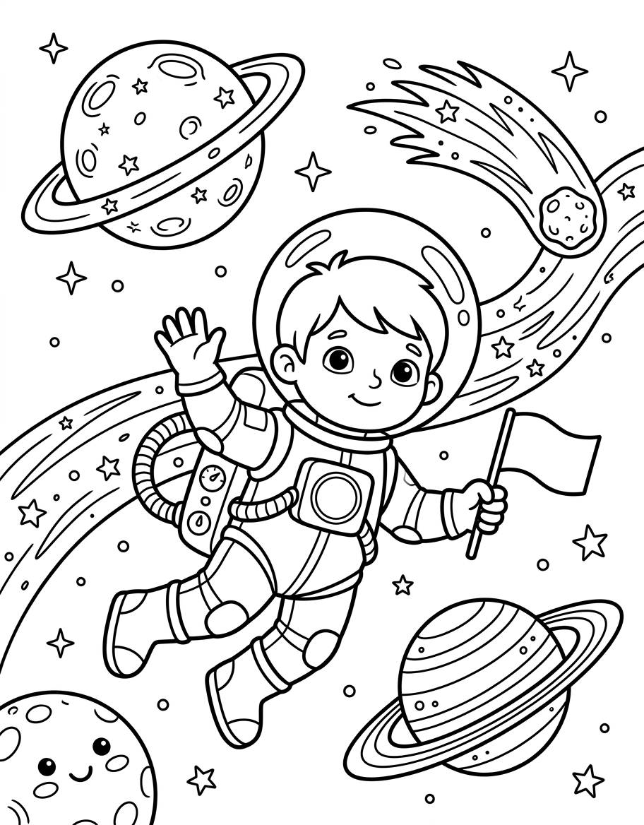 Brave little astronaut