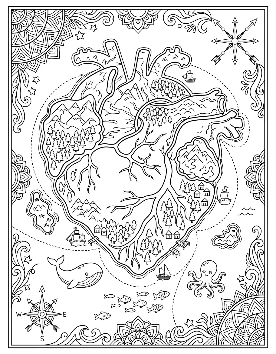 Map of the heart