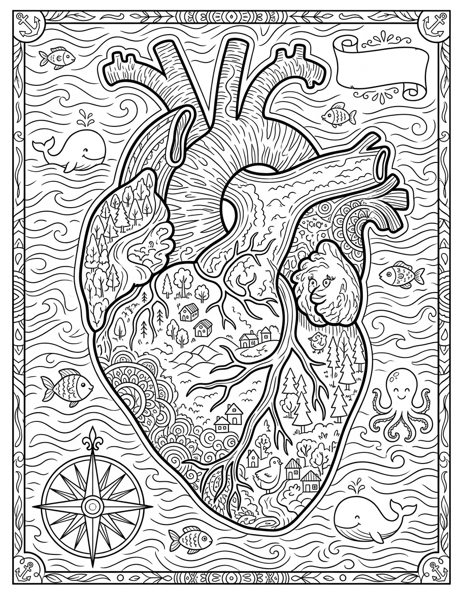 Map of the heart