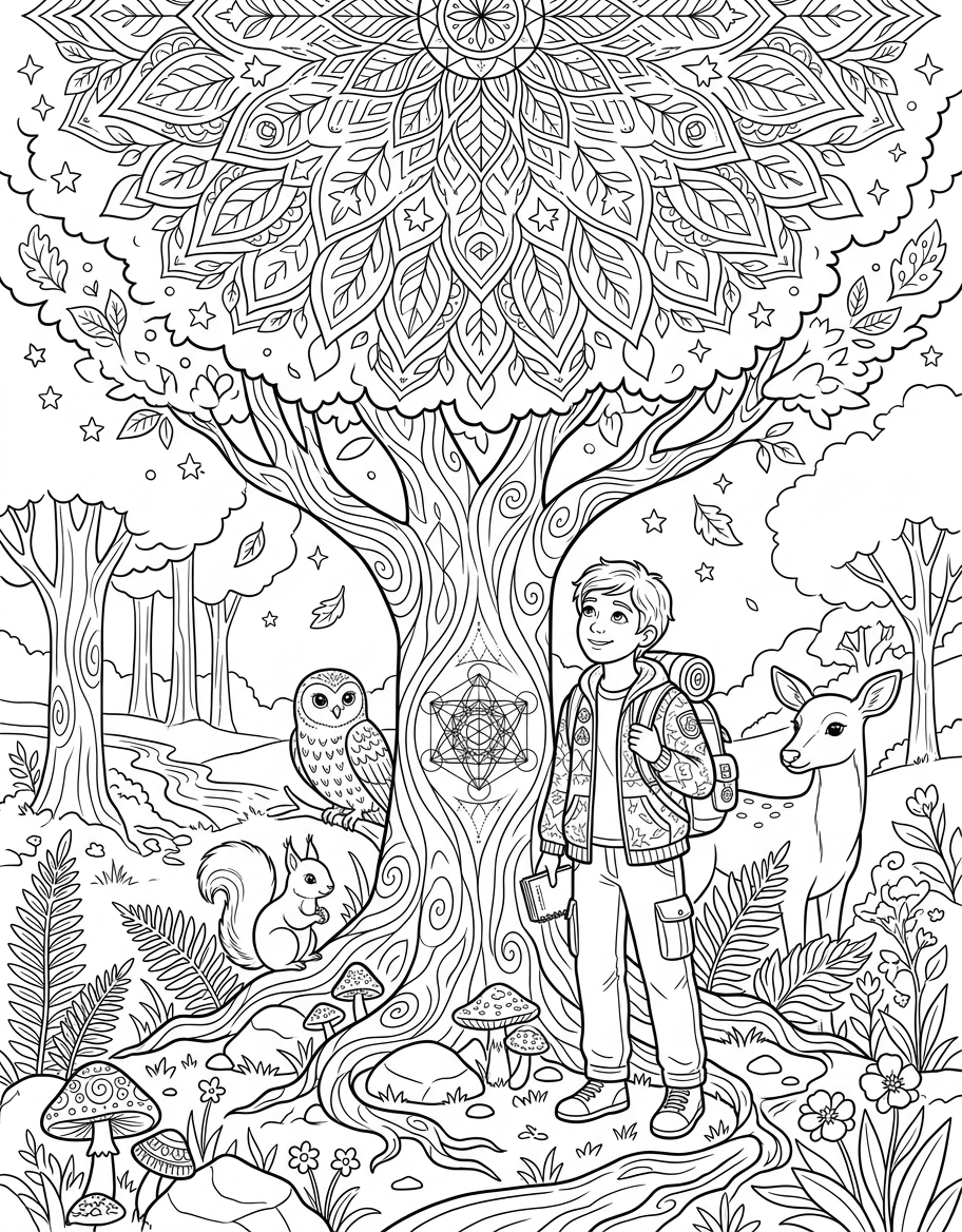 Sacred geometry forest