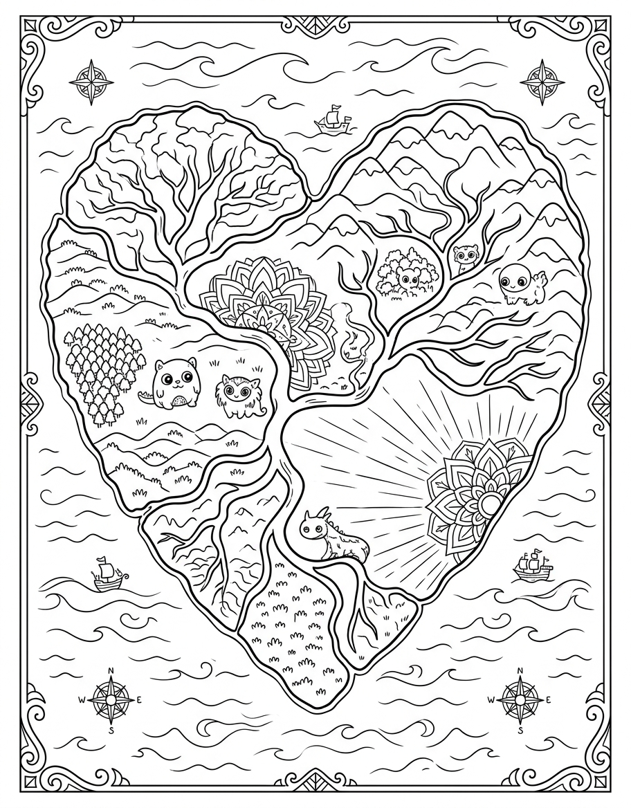 Map of the heart