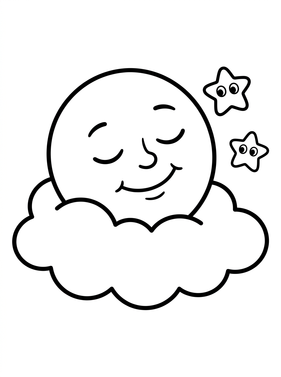 The sleepy moon