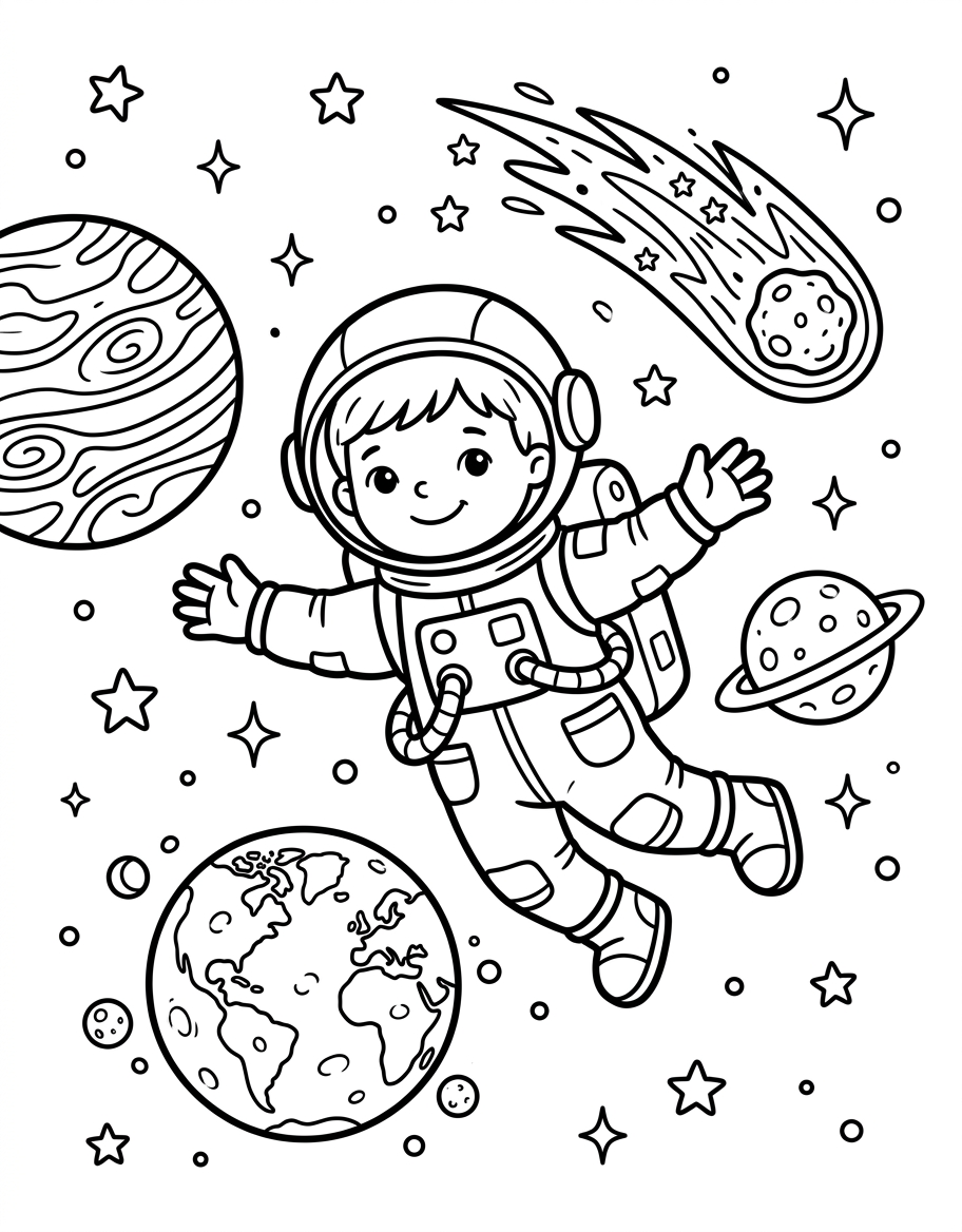 Brave little astronaut