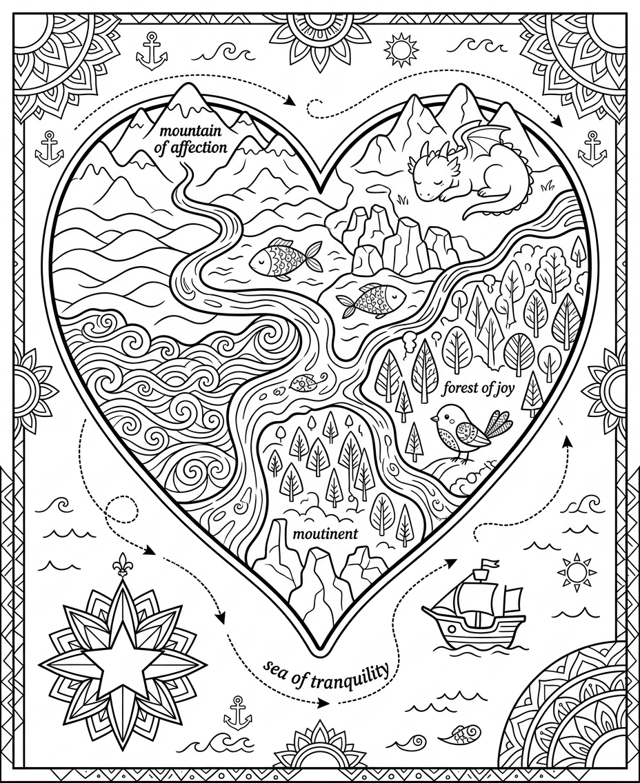 Map of the heart
