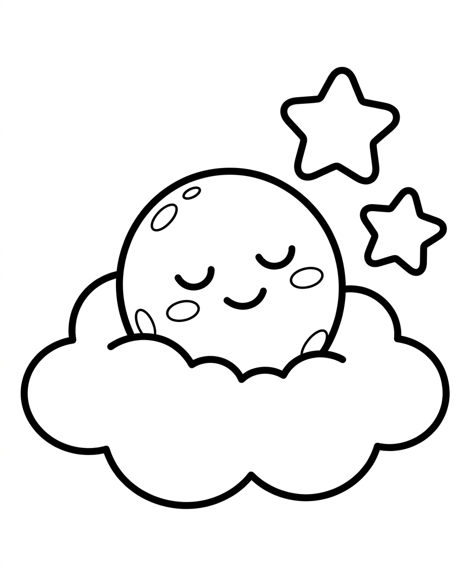 The sleepy moon