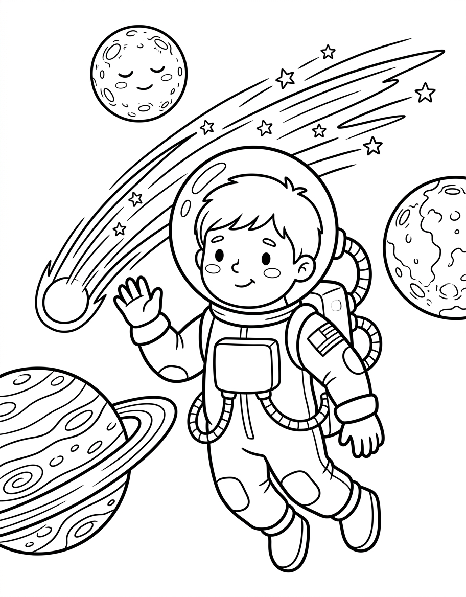Brave little astronaut